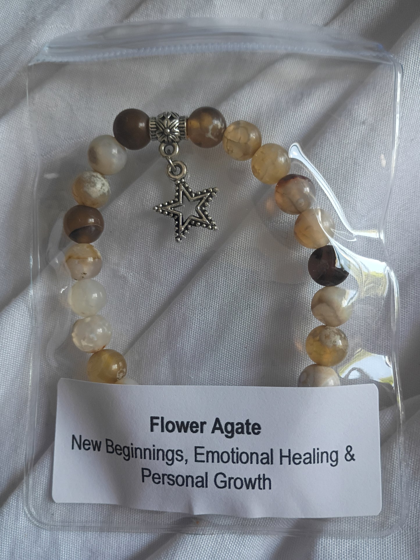 Flower Agate energy bracelet