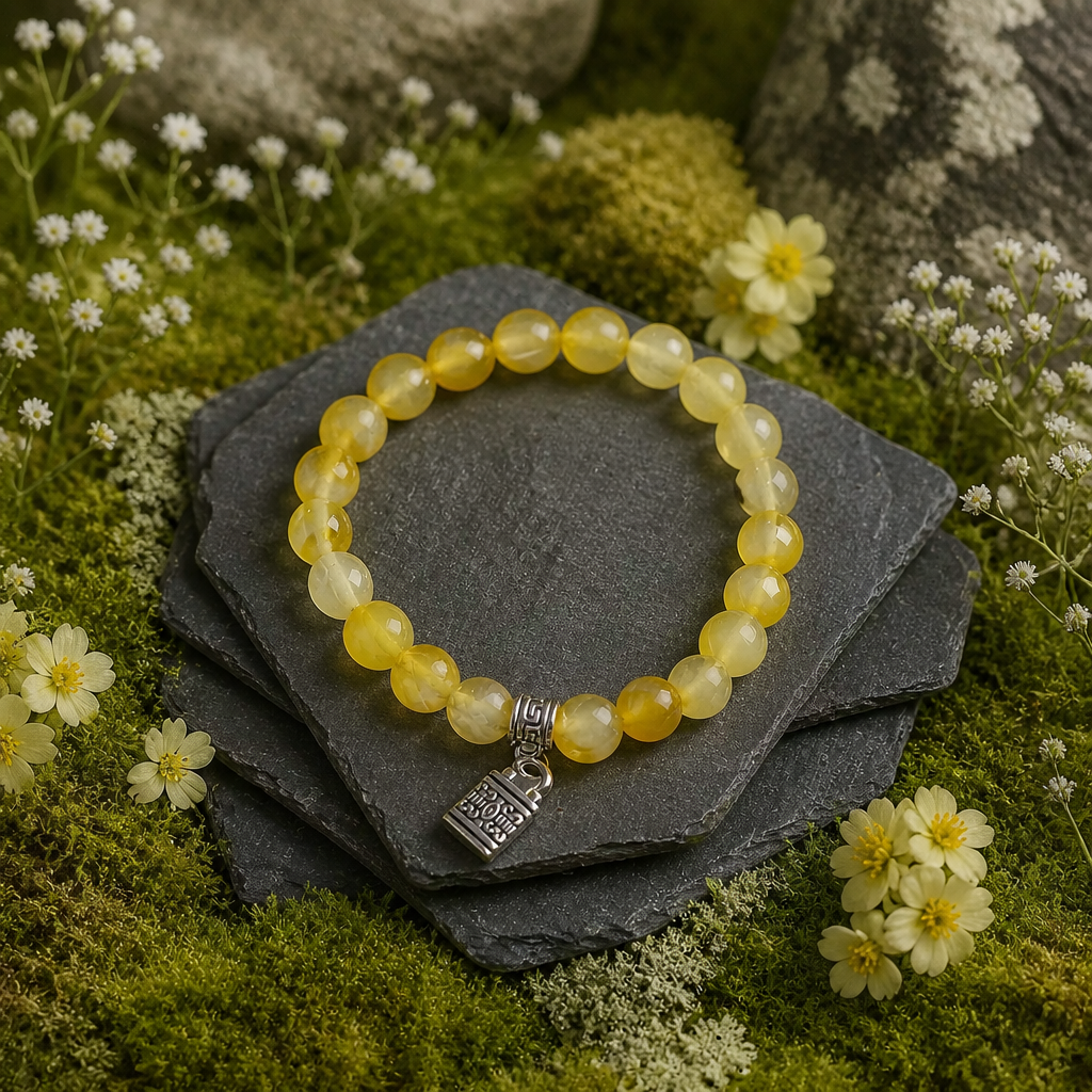 Brown, Red & Yellow Gemstone Energy Bracelets