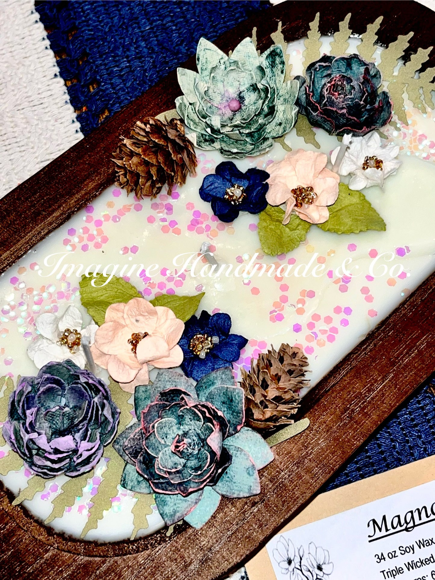Magnolia Blossom Dough Bowl Candle